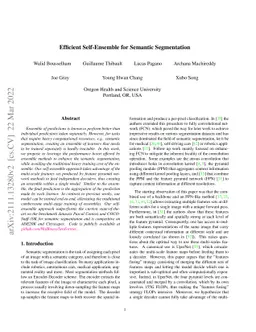 Efficient Self-Ensemble for Semantic Segmentation
