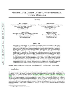 Approximate Bayesian Computation for Physical Inverse Modeling