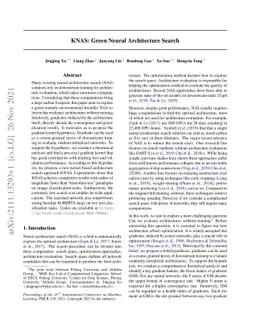 KNAS: Green Neural Architecture Search