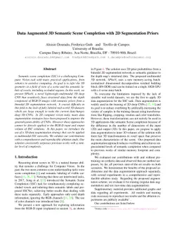 Data Augmented 3D Semantic Scene Completion with 2D Segmentation Priors