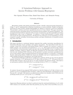 A Variational Inference Approach to Inverse Problems with Gamma
  Hyperpriors