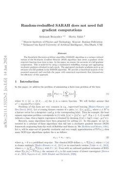 Random-reshuffled SARAH does not need a full gradient computations