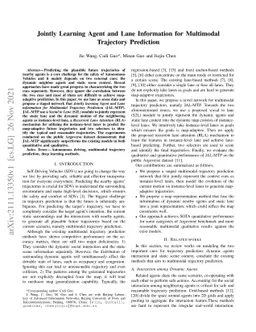 Jointly Learning Agent and Lane Information for Multimodal Trajectory
  Prediction