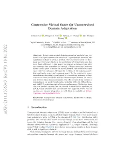 Contrastive Vicinal Space for Unsupervised Domain Adaptation