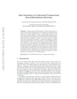 Data Invariants to Understand Unsupervised Out-of-Distribution Detection