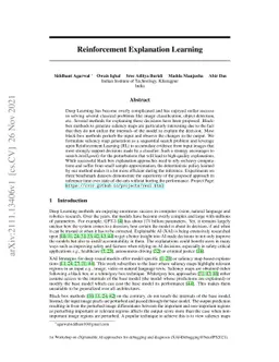 Reinforcement Explanation Learning