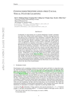 Confounder Identification-free Causal Visual Feature Learning