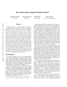 How Well Do Sparse Imagenet Models Transfer?