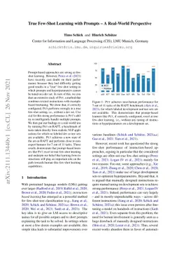 True Few-Shot Learning with Prompts -- A Real-World Perspective