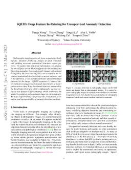 SQUID: Deep Feature In-Painting for Unsupervised Anomaly Detection