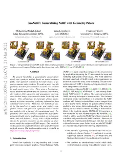 GeoNeRF: Generalizing NeRF with Geometry Priors