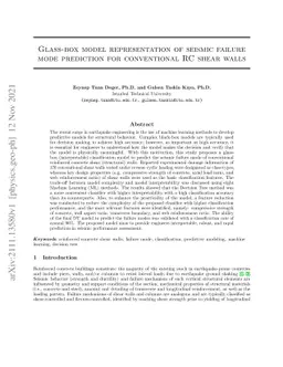 Glass-box model representation of seismic failure mode prediction for
  conventional RC shear walls