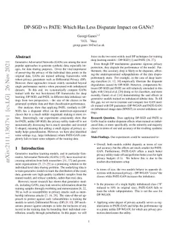 DP-SGD vs PATE: Which Has Less Disparate Impact on GANs?