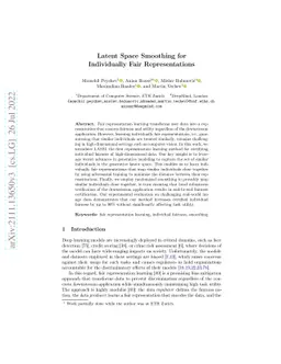 Latent Space Smoothing for Individually Fair Representations