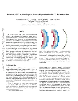 Gradient-SDF: A Semi-Implicit Surface Representation for 3D
  Reconstruction