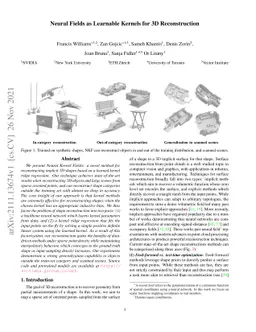 Neural Fields as Learnable Kernels for 3D Reconstruction
