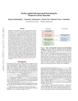 Weakly-guided Self-supervised Pretraining for Temporal Activity
  Detection