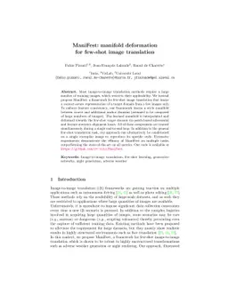 ManiFest: Manifold Deformation for Few-shot Image Translation