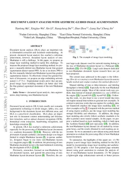 Document Layout Analysis with Aesthetic-Guided Image Augmentation