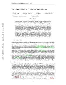 Factorized Fourier Neural Operators