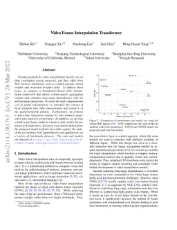 Video Frame Interpolation Transformer