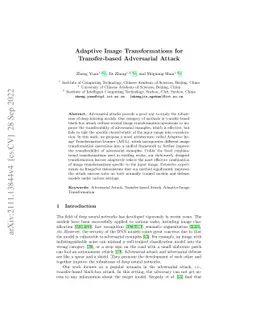 Adaptive Image Transformations for Transfer-based Adversarial Attack