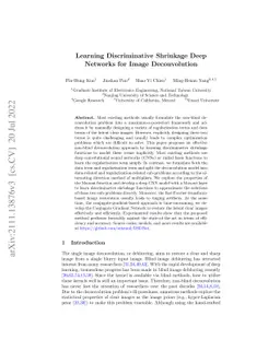 Learning Discriminative Shrinkage Deep Networks for Image Deconvolution