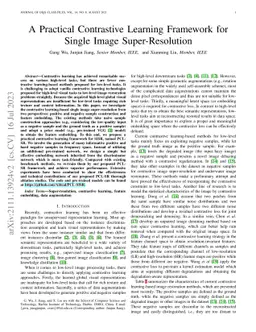 A Practical Contrastive Learning Framework for Single-Image
  Super-Resolution