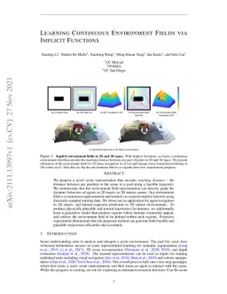 Learning Continuous Environment Fields via Implicit Functions