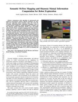 Semantic OcTree Mapping and Shannon Mutual Information Computation for
  Robot Exploration