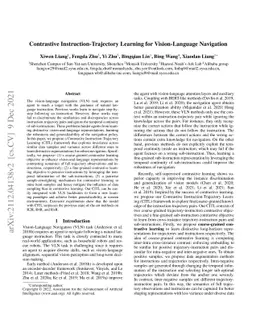 Contrastive Instruction-Trajectory Learning for Vision-Language
  Navigation