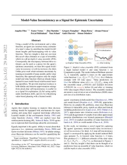 Model-Value Inconsistency as a Signal for Epistemic Uncertainty