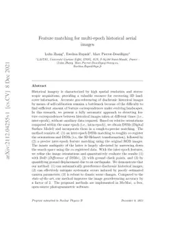 Feature matching for multi-epoch historical aerial images