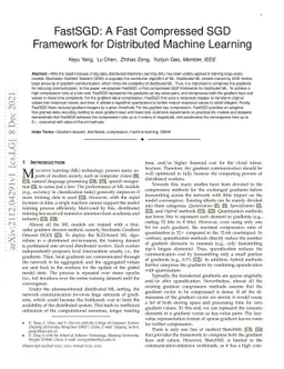 FastSGD: A Fast Compressed SGD Framework for Distributed Machine
  Learning