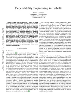 Dependability Engineering in Isabelle