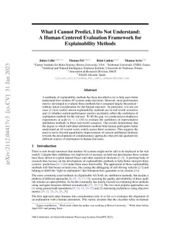 What I Cannot Predict, I Do Not Understand: A Human-Centered Evaluation
  Framework for Explainability Methods