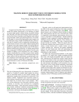 Training Robust Zero-Shot Voice Conversion Models with Self-supervised
  Features