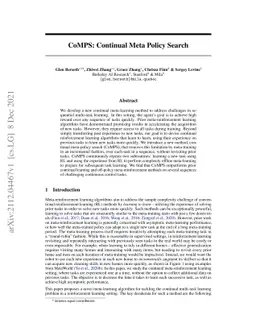 CoMPS: Continual Meta Policy Search