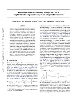 Revisiting Contrastive Learning through the Lens of Neighborhood
  Component Analysis: an Integrated Framework
