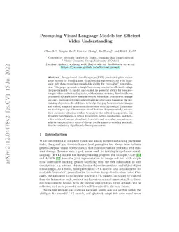 Prompting Visual-Language Models for Efficient Video Understanding