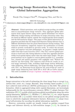 Improving Image Restoration by Revisiting Global Information Aggregation