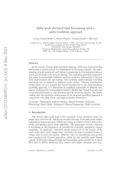 Daily peak electrical load forecasting with a multi-resolution approach