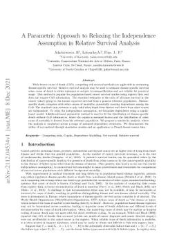 A Parametric Approach to Relaxing the Independence Assumption in
  Relative Survival Analysis