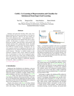 CoSSL: Co-Learning of Representation and Classifier for Imbalanced
  Semi-Supervised Learning