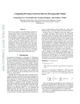 Computing Divergences between Discrete Decomposable Models