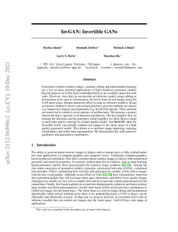 InvGAN: Invertible GANs