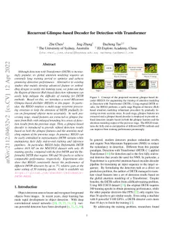 Recurrent Glimpse-based Decoder for Detection with Transformer