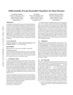 Differentially Private Ensemble Classifiers for Data Streams