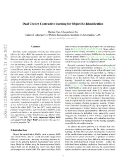 Dual Cluster Contrastive learning for Object Re-Identification