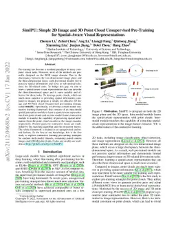 SimIPU: Simple 2D Image and 3D Point Cloud Unsupervised Pre-Training for
  Spatial-Aware Visual Representations